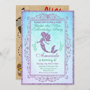 DUAL INVITE - Zeemeermin en Piraat Verjaardag Uitn Kaart