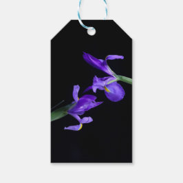 Dual Paarse Iris Gift Label Cadeaulabel