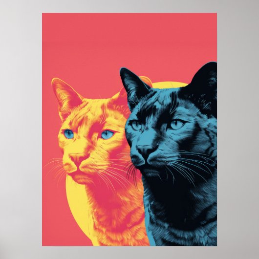 Dual Perspectives: Feline Fusion Poster (Voorkant)