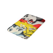 Dual pop art portrait badmat (Gekanteld)