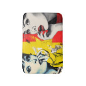 Dual pop art portrait badmat (Voorkant Verticaal)