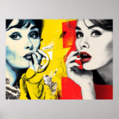 Dual pop art portrait  poster (Voorkant)