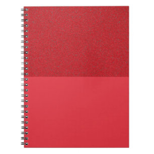 Dual-Texture Tomato Red Spiral Notitieboek (Custom