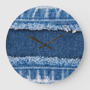 Dual-Tone gebleekte denim stof Lijst Grote Klok