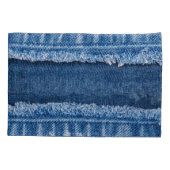 Dual-Tone gebleekte denim stof Lijst Kussensloop (Achterkant)
