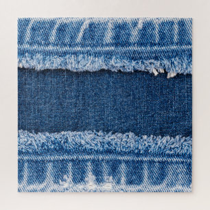 Dual-Tone gebleekte denim stof Lijst Legpuzzel