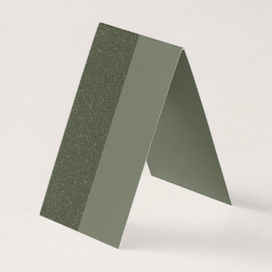 Dual-Tone Moss Groen Gevouwen Kaart – Visitekaartjes