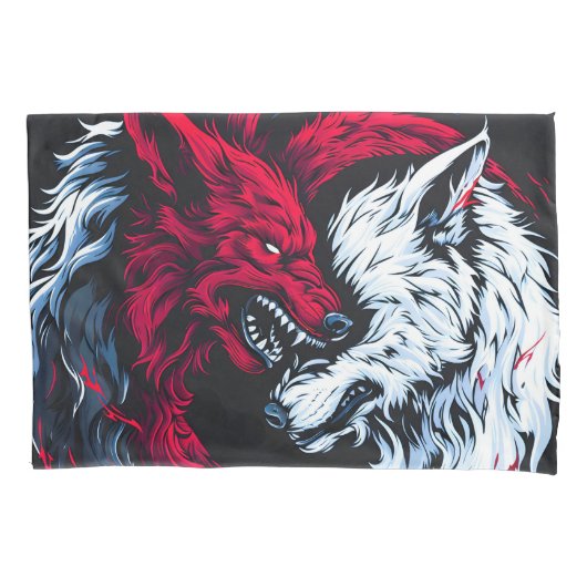 Dual Wild Lunar Wolf Kussensloop (Voorkant)