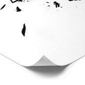 Dualiteit ontketend - Intense Abstracte Face Art Poster (Hoek)