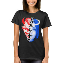 DUALITEIT T-SHIRT. Engel of duivel?