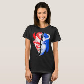 DUALITEIT T-SHIRT. Engel of duivel? T-shirt (Voorkant volledig)