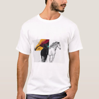 Dualiteit van het wild: een verhaal van twee paard t-shirt