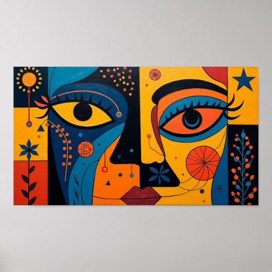 Duality in Bloom: A Symphony of Sight and Symbol Poster (Voorkant)