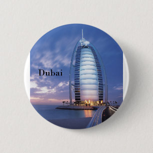 Dubai Burj Al Arab Hotel (van St.K.) Ronde Button 5,7 Cm