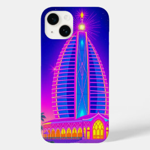 Dubai Burj Al Arab Neon Night – Dubai Mobiel Case-Mate iPhone 14 Hoesje