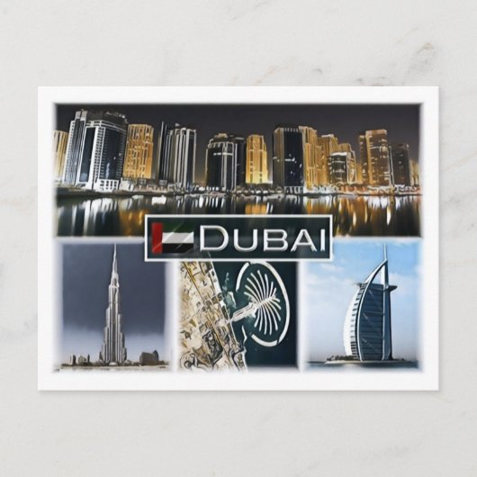 Dubai - Burj Khalifa - marina tower - Briefkaart (Voorkant)