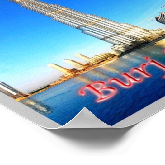 Dubai - Burj Khalifa - Poster (Hoek)