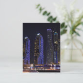 Dubai Cayan Tower 's nachts Briefkaart (Staand voorkant)