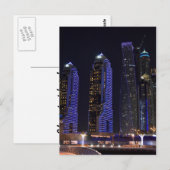 Dubai Cayan Tower 's nachts Briefkaart (Voorkant / Achterkant)