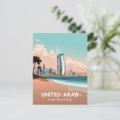 Dubai Coast Vintage Travel Briefkaart (Staand voorkant)