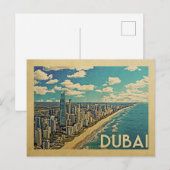 Dubai Coast Vintage Travel Briefkaart (Voorkant / Achterkant)