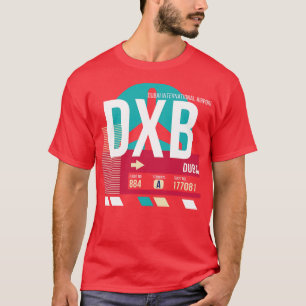 Dubai DXB Airport Code Bagage Label E T-shirt