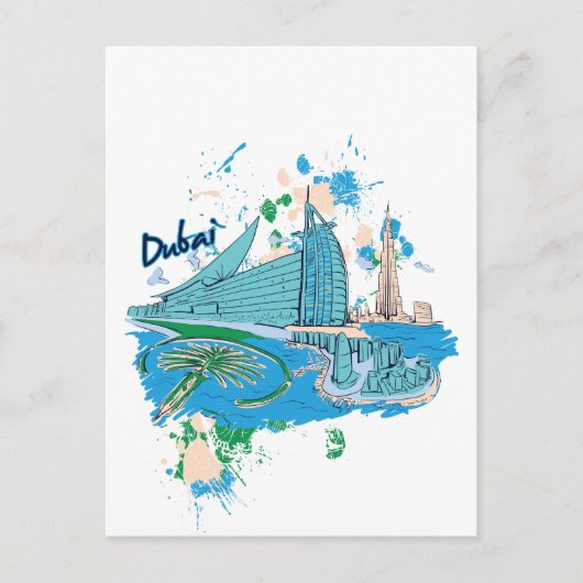 dubai e design briefkaart (Voorkant)