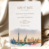 Dubaï EAU Sauvegarder la date Invitation de destin