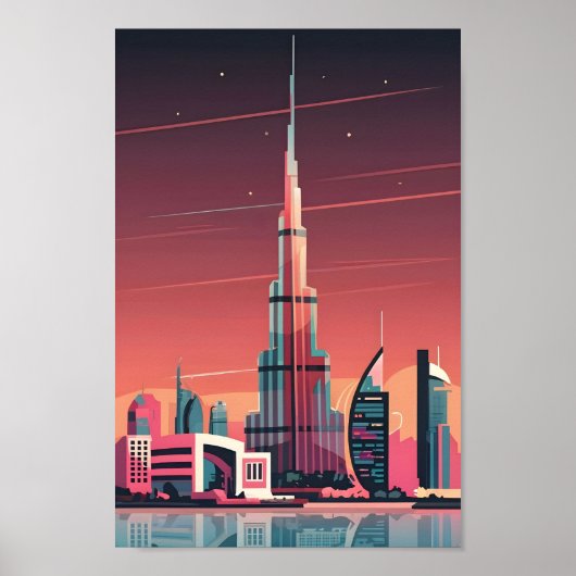 Dubai Elegance 4K City Landscape Print (Voorkant)