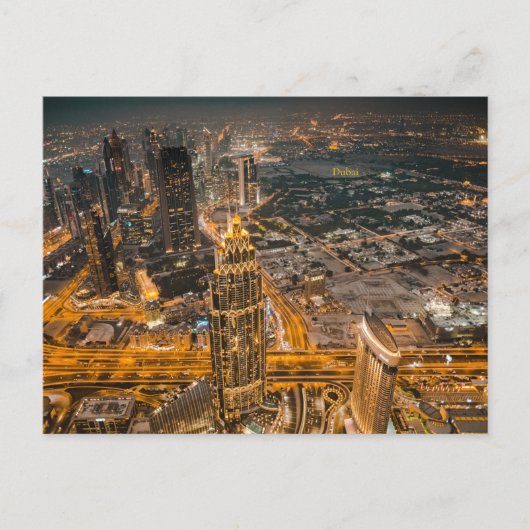 Dubai Emiraten, Burj Khalifa Briefkaart (Voorkant)