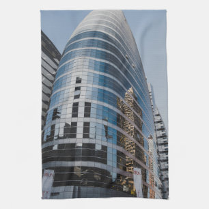 Dubai glazen wolkenkrabber theedoek