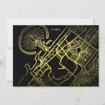 Dubai Gold Style Art Map