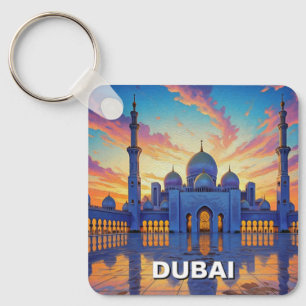 Dubai Grand Mosque UAE Zonsondergang Sleutelhanger
