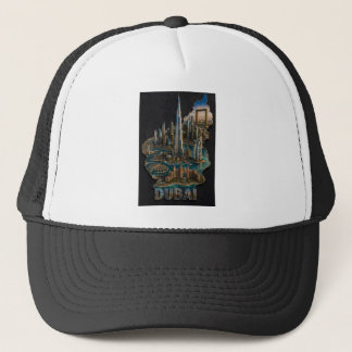 Dubai Iconische Silhouette 3D Kunst Trucker Pet