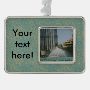 Dubai Mall-fontein Verzilverd Kader Ornament