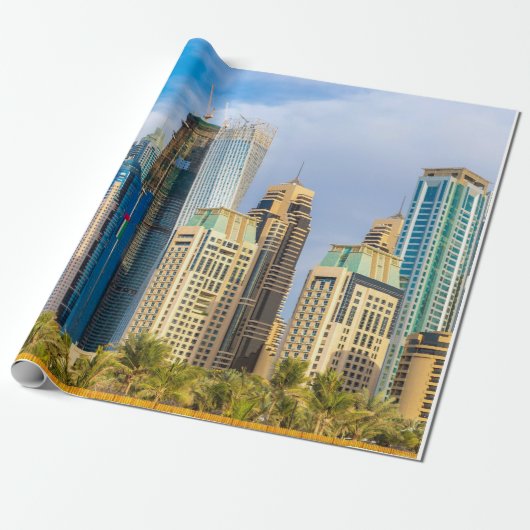 Dubai modern skyscrapers Corniche Cadeaupapier (Uitgerold)