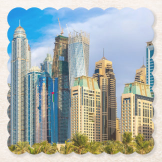 Dubai modern skyscrapers Corniche Kartonnen Onderzetters