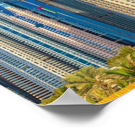 Dubai modern skyscrapers Corniche Poster (Hoek)