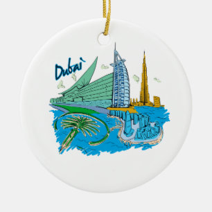 dubai - ontwerp voor grafisch reizen in de stad .p keramisch ornament