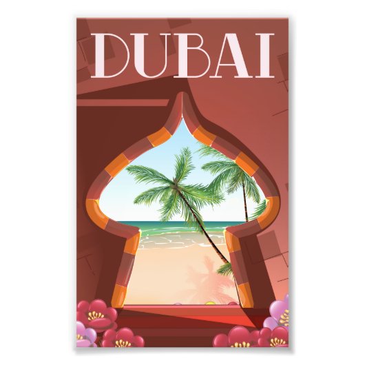 Dubai Palace Reisposter Foto Afdruk (Voorkant)