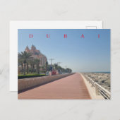 Dubai Palm Jumeirah Boardwalk uitzicht briefkaart (Voorkant / Achterkant)