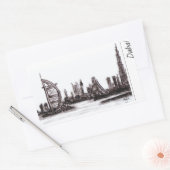 Dubai Rechthoekige Sticker (Envelop)