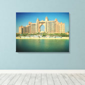 Dubai resort uitzicht canvas print (Insitu (Houten vloer))