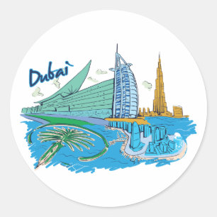 Dubai Ronde Sticker