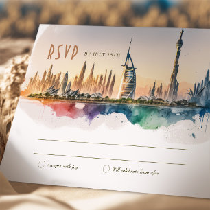 Dubai RSVP Wedding Insert Destination UAE Kaart