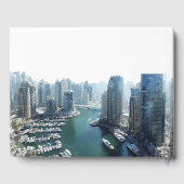 Dubai Silhouette Watercolor Bruiloft Gastenboek (Achterkant)