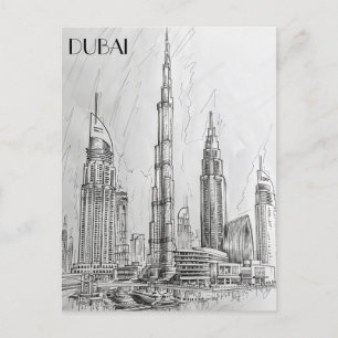 Dubai Skyline Briefkaart