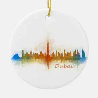 Dubai Skyline Cityscape Emirates v3 Keramisch Ornament