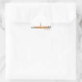 Dubai Skyline Cityscape v1 Ronde Sticker (Tas)