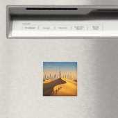 Dubai Skyline Desert Kamelen Reizen Magneet (Insitu (Vaatwasser))